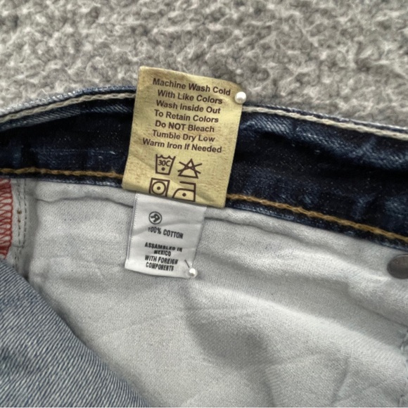 Big Star Men Jeans 34R Slim Straight Dark Wash Denim Western (35x30) - Picture 6 of 16
